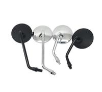 Motorbike Mirrors For XSR700 For XSR900 8 10 mm Universal Motorcycle Rearview Mirrors Black Chrome Round Scooter Side Mirrors Motorcycle Mirrors(Short Rods Black)