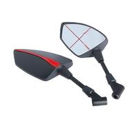 Motorbike Mirrors Motorcycle ABS+Aluminum Mirror Thread Rear Rearview Mirrors Side Rearview Mirrors For TDM850 TDM900 For TDM 850 900 All Years(Red)
