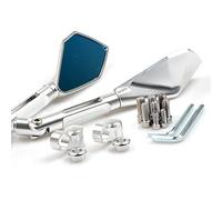Motorbike Mirrors Motorcycle Rearview Mirrors Blue Glass Rear View Side Mirror FOR S GSXR 600 750 1000 K3 K4 K5 K6 K7 K8 Z1000 Z1000sx 10-15(Silver)