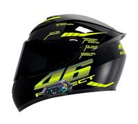 Motorbike Motorcycle Helmet, Integrated Bluetooth Helmet, Unisex Full Face Sport Touring Bike Motorbike, Ece 22.06 Approved