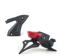 Motorbike Number Holder Plate For Trident 660 Trident660 2021 Motorcycle Chain Shell Rear Short Tail Stock License Plate Holder Tailstock Bracket LED Light(1 Set - Red)