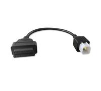 Motorbike OBD1 Adapter Cable 4 Pin for Motorcycle to OBD2 16 Pin OBDII Motorcycle Diagnostic Connector, Compatible for ZX6R/ZX10R/ZX1000 ECU Programming, Work with ELM327 Scanner Code Reader