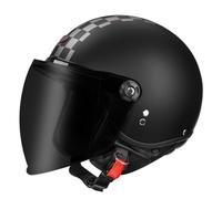 Motorbike Open Face Helmet German Style Vintage Motorcycle Half Helmet with Sun Visor ECE/DOT Approved Crash Half Helmet for Men Women Road Legal Retro 3/4 Open Face Design D,XXL=63~64cm