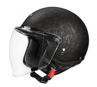Motorbike Open Face Helmet German Style Vintage Motorcycle Half Helmet with Sun Visor ECE/DOT Approved Crash Half Helmet for Men Women Road Legal Retro 3/4 Open Face Design A1,XL=61~62cm
