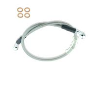Motorbike Part 300 Mm-2200 Mm Motorcycle Braided Brake Hose Line Steel Cable Hydraulic Pipe Universal 28°- 28°(1100mm)