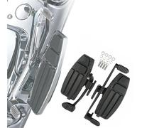 Motorbike part For H-onda For Valkyrie 2014-2015 Driver Floorboard Pedal Passenger Foot Board Motorcycle Rider Rest(Black- Silver)