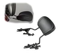 Motorbike Passenger Backrest For Harley Touring For Road King For Electra Street Glide FLHR FLHX 2014 2015 2016 2017-2022 Motorcycle 4 Point Docking Backrest Pad(Black- Silver)