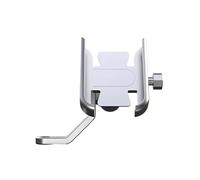 Motorbike Phone Holder Universal Road Bike Phone Holder For Scooter Motorcycle Aluminum Alloy Adjustable Smartphone Bracket Stand Cradle Cellphone(Mirror Type Silver)