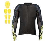 Motorbike Protective Jacket, Flexible Riding Armour With Removable CE Certified Protectors, Lightweight Motorcycle Gear For Daily Commuting Road Trips Urban Riding,Yellow-XL
