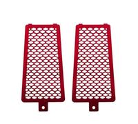 Motorbike Radiator Grille Cover Motorcycle Aluminum Alloy Radiator Cover Guard Cap Grill Net Oil Cooler Cover Fit For Harley M8 Softail 2018-2025 Radiator Guard Water(2pcs Red)