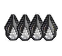 Motorbike Rear Blinker Flush Mount Motorcycle Embedded LED Turn Signal Lights Flowing Yellow DRL Red for Straddling Locomotives Electric Car Motorbikes