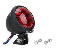 Motorbike Rear Light,Motorcycle Tail Light,Led Rear Motorbike Light,Motorcycle Stop Tail Light,Motofans Black Round Metal Motorcycle Tail Brake Light,forHarley Bobber Chopper,12V Adjustable Angle Base