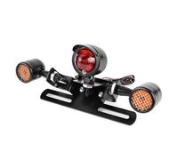 Motorbike Rear Light Universal Tail Motorcycle License Plate LED Light Frame Holder Rear Turn Signal Light Bracket Mount Accessory Motorbike Rear Tail Light(Style A)