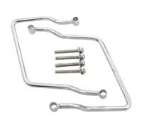Motorbike Rear Racks Motorcycle Chrome Saddlebag Luggage Rack Bracket Support 14-24cm Universal