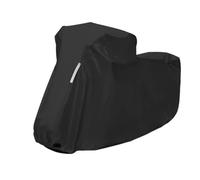 Motorbike Rear Seat Carry Pouch All-Season Waterproof Motorcycle Dust Cover Heavy-Duty 210D Fabric Reflective Strips Lock Holes For Scooter/Bike Security(Black,M)