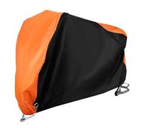 Motorbike Rear Seat Carry Pouch Water Proof Rain Dust UV Outdoor Indoor Motorcycle Cover Coat For Scooter Motor Dirt Bike Protection Covers XXXL XXL XL L M(Orange Black,XL)