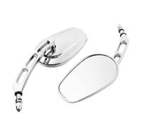 Motorbike Rear View 8MM Motorcycle Rear View Mirror Rear View Side Mirrors For Touring Ro&ad King Sportster XL883 1200 Fat&boy Dyna So&ftail