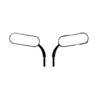 Motorbike Rear View Mirror Motorcycle Rearview Mirror Oval Side Mirror Matte Gloss Black For Touring Sportster XL 72 Dyna So&ftail Fat&boy Ro&ad Glide