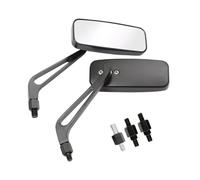 Motorbike Rear View Motorcycle Handlebar Rear View Mirrors Rectangle Black Square Smoke Blue Glass 8mm/10mm Universal Side Mirror Accessories