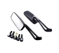 Motorbike Rear View Universal Side Mirror Mobike Accessories Motorcycle Handlebar Rear View Mirrors Rectangle Black Square Smoke Blue Glass 8mm/10mm
