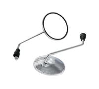 Motorbike Rearview Mirror Motorcycle 8mm Round Back View Mirror Electric Bicycle Rearview Mirrors Silver Moped Side Mirror Motorbike Rearview Mirror Accessories