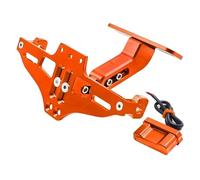 Motorbike Registration Plate Holder For MT01 MT07 MT10 For YZF-R3 For YZF-R6 YZ80 TTR250 WR250F Motorcycle Rear License Plate Holder Bracket LED(Orange)