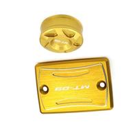 Motorbike Reservoir Accessories Front Rear Brake Fluid Reservoir Cover For Y-AMAHA MT09 Motorcycle Master Cylinder MT-09 Accessories 2014 2015 2016 2017 2018 2019 2020(Gold)
