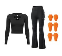 Motorbike Riding Suit for Women with Mesh Jacket and Padded Skort, Breathable Summer Gear Removable Armour Reflective Biker Clothing Yoga Tennis Fitness Gym Commute Activewear