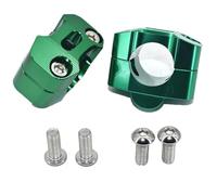 Motorbike Riser CNC Modified Motocross Adjustable Handlebar Adapter Clamp Motorcycle 22mm- 28mm Bar 1-1/8" Pit Bike Motocross Motorcycle(Green)