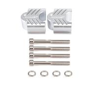 Motorbike Risers Handlebar 30mm 1 1/8" 22mm 7/8" Motorcycle Handlebar Riser Bar Mount Handle Clamp Aluminium Alloy CNC Scooter Dirt Bike Silver