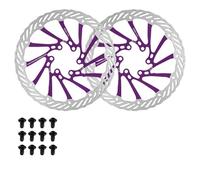 Motorbike Rotors 2pcs 160mm 180mm 203mm G3 6 Bolt Durable Road Bike MTB Brake Rotor Disc Rotor Fit For Shimano(PURPLE-203-203MM)