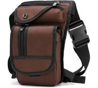Motorbike Saddle Bag For Y&amaha Universal Motorbike Military Style Bag Motorcycle Waist Bag Men's Canvas Drop Leg Bag Functional Messenger Shoulder Bag Motorcycle Seat(Brown)