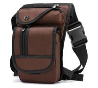 Motorbike Saddle Bag Universal Motorbike Military Style Bag Motorcycle Waist Bag Men's Canvas Drop Leg Bag Functional Messenger Shoulder Bag Motorcycle Seat(Brown)