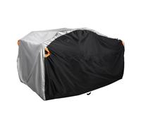 Motorbike Saddle Bags 190T Black Silver Design Quad ATV Motor Scooter Covers Waterproof Rain Proof Dust UV Sun Protector Motorbike Rear Seat Carry Pouch(Black Silver,L)