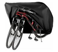 Motorbike Saddle Bags Bike Cover for 2 Bikes with Lock Hole 210D Oxford Outdoor Waterproof Bicycle Covers Rain Sun UV Dust Wind Proof Bikes Storage Motorbike Rear Seat Carry Pouch