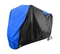 Motorbike Saddle Bags Water Proof Rain Dust UV Outdoor Indoor Motorcycle Cover Coat For Scooter Motor Dirt Bike Protection Covers XXXL XXL XL L M Motorbike Rear Seat Carry Pouch(Blue Black,XXXL)