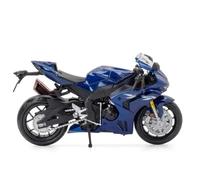 Motorbike Scale Model Diecast Rubber Tires Front Wheel Steering Cars Home Decoration 1:12 For H-ONDA CBR1000RR Alloy Motorcycle Model Car(Blue)