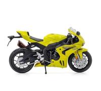 Motorbike Scale Model Diecast Rubber Tires Front Wheel Steering Cars Home Decoration 1:12 For H-ONDA CBR1000RR Alloy Motorcycle Model Car(Yellow)