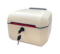 Motorbike Scooter Trunk Box, Multifunctional Top Case for Helmet Storage, Universal Moped Tour Tail Box with Ergonomic Backrest, 45L Capacity