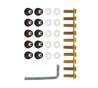 Motorbike screw 10PCS Motorcycle Windscreen Bolts Screws Nut Fastener For H-ONDA CB650R CBR650R CB500X CB1000R CB125R CBR500R CB1000F CBR500 R CB1000 F(5mm-Gold)