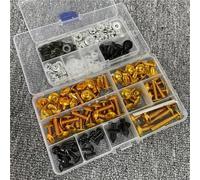 Motorbike Screw Fasteners Fixing Motorcycle Fairing Bolt Clips Kit For CRF 450 1000 CR XR XL 85 125 250 500 Motorbike Windscreen Fastener Screws Bolts Nut Parts Bolt Nut Kit(Gold)