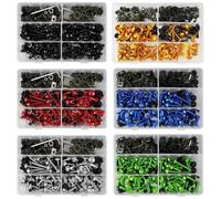 Motorbike Screw Fasteners Fixing Motorcycle Fairing Fastener Clips For FJ1200 FZR1000 FZR600R TZ250 TZ350 YSR50 Windscreen Screws Bolts & Nuts Kit Bolt Nut Kit(Black)