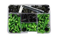 Motorbike Screw Fasteners Fixing Motorcycle Fairing Fastener Clips For NC700X RC51 VTR1000F Windscreen Screws Bolts Nut Mounting Kits Bolt Nut Kit(Green)
