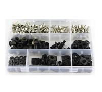 Motorbike Screw Fasteners Fixing Motorcycle Fairing Fastener For Ducati 848 1098 Windscreen Bolts Nuts Screws Clips Bodywork Kit Bolt Nut Kit(Silver)
