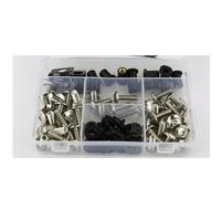 Motorbike Screw Fasteners Fixing Motorcycle Fairing Fastener For Kawasaki For Versys 650 2015-2024 Windscreen Bolts Nuts Screws Clips Bodywork Kit Bolt Nut Kit(Silver)