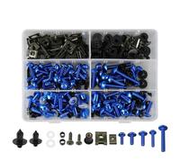 Motorbike Screw Fasteners Fixing Motorcycle Fairing-Fastener Kits For Interceptor 750 800 RVT1000R RC51 Windscreen Clips Screws Bolts Nuts Bolt Nut Kit(Blue)