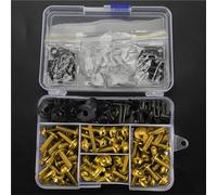 Motorbike Screw Fasteners Fixing Motorcycle Fairing Screws Nuts Kit For Suzuki DL650 XT650 DL XT 650 Fastener Bolts Clips Bodywork Fixing Bolt Nut Kit(Gold)