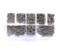 Motorbike screw Socket Head Button Screw Set M2 M2.5 M3 M4 M5 M6 M8 M10 304 Stainless Steel Socket Button Cap Head Bolt(M2.5 160PCS)