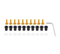 Motorbike Screws Compatible With For MT07 MT09 MT125 FZ07 FZ09 T25 For YZF-R1 R15 R25 R3 R6 R125 Motorcycle Body Work Screws Mounting Washers(Yellow)