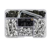 Motorbike Screws Compatible With NC750X For ADV 350 For Fz8 Dio AF18 AF27 190pcs Motorcycle Complete Fairing Bolts Screw(Silver)